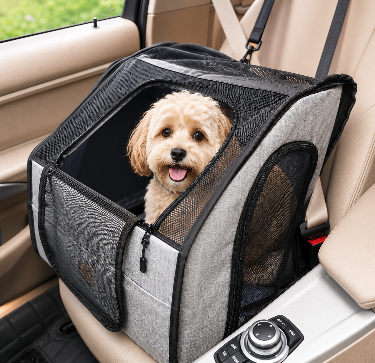 Foldable Pet Travel Car Seat & Carrier